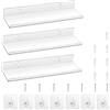 Zocipro 3Pcs Mensole in Acrilico Trasparente, 30cm Mensola da Parete Autoadesive, Scaffali Galleggianti Acrilici Senza Trapano, per Bagno Soggiorno Camera da Letto Cucina Ufficio
