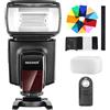 Neewer Kit di TT560 Flash Speedlite con 12 filtri a colori e IR telecomando senza fili per Canon Nikon Panasonic Olympus Fotocamera e altre fotocamere DSLR, diffusore duro