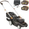 Worx Nitro WG737E - Tagliaerba a batteria - 2x20V/4Ah - Taglio 37cm