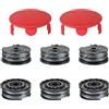 Flaveano Bobina per Decespugliatore Bosch AdvancedGrassCut36, Art 24 27 30 Tagliabordi, 6 Bobine e 2 Coperchi, Filo Tagliaerba