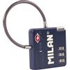 MILAN® Lucchetto metallico TSA con chiusura a combinazione, collezione 430 since 1918, blu
