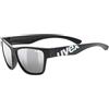 Uvex sportstyle 508, occhiali da sole per bambini, specchiato, incl. fascia, black matt/silver, one size
