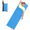 TSLBW Fodera per Sacco a Pelo 210 x 70 cm, Sacco Lenzuolo con Scomparto per Cuscino Sacco a Pelo da Viaggio Campeggio per Affari Escursionismo Alpinismo Sacco da Letto Ostelli Picnic (Blu)