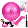Tre Puri® Yoga, Palla Pilates - 55 CM Palla con Yoga Accessori Marchio ITALIANO - Utile per fare fitness a casa e addominali - OMAGGIO fascia elastica ed E-book (CONSIGLI PER TE)