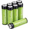 Amazon Basics confezione da 8 batterie AA NiMH ricaricabili, 2000 mAh, 1,2 V, ricaricabili fino a 1000 volte, precaricate