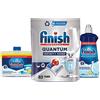 Finish Quantum Infinity Shine Pastiglie Lavastoviglie, 83 Capsule Lavastoviglie + Finish Curalavastoviglie al Limone, 1 Prodotto di Cura Lavastoviglie + Finish Brillantante Lavastoviglie al Limone