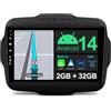 通用 JOYX Android 12 IPS Autoradio Per Jeep Renegade (2015-2018) - 2G+32G - Senza fili CarPlay + Android Auto - GRATUITI Camera - DAB Volante Fast-Boot DSP Split-Screen 4G WIFI BT5.0-9 Pollici 2 Din