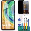 SRJTEK per Oppo A74 5G Display LCD per Oppo A54 5G Sostituzione dello Schermo per Oppo A74 5G Touch Screen CPH2197 Gruppo digitalizzatore CPH2195 Kit di Riparazione (Nero)