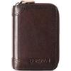PORRASSO Porta Carte di Credito Pelle Portamonete Uomo Portafoglio con Protezione RFID Portatile Porta Tessere con 12/20/30/45 Porta Carte di Credito Caffè A