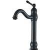 Rozin Rubinetto da bagno nero retrò alto rubinetto lavabo girevole a 360° monocomando, rubinetto da bagno in ottone per bagno