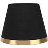 Jenngaoo Paralume in Tessuto Paralume Moderno in Stile Europeo per Lampada da Tavolo E27 e Lampada da Terra Camera da Letto Soggiorno Dormitorio Decorazione Ufficio(Nero)