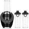ZEEGMA VITAMINE BASE Frullatore Elettrico per Cocktail e Frullati 300W Frullatore Portatile, Mini Frullatore 2 Bottiglie Intercambiabili da 400ml, 2 Velocità, Per Tritare Ghiaccio, Noci