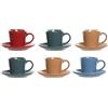 DKD Home Decor Set di Tazze con Piatti, Estándar