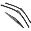 NZGZLMMETK Spazzole Tergicristallo Per SUZUKI Per Swift Per Hatchback Per MK2 2005-2017 Auto Anteriore Posteriore Tergicristallo In Gomma Morbida Parabrezza Tergicristalli Parabrezza Tergicristallo Auto(3 wipers