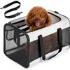 Conlun Trasportino per Cani Morbido - Con rete su 4 lati per viaggi aerei, Per gatti di taglia grande e cani piccoli 9kg, Zaino da viaggio pieghevole taglia L Grigio