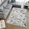 by Suardi Tappeto Living Velour Antiscivolo Dis. ASTER col. ARGENTO Ideale per Soggiorno Camera (65x300cm)