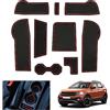 GAFAT Compatibile con VW T-Cross 2018-2024 2025 Tappetini Antiscivolo, T Cross R-Line SE Tappetino in Gomma Antiscivolo per Console Centrale, Custodie, Tappetini per Cuciture della Porta (Nero)
