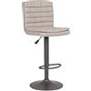 Bizzotto Sgabello bar Connor grigio chiaro vintage