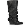 RABARBARO Stivale donna nero in pelle
