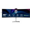 Philips Monitor 49" ( LED 2K 1440p 75Hz ) 5000 SERIES DQHD Curvo Black e Silver