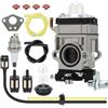 E-Rfsey - Carburatore per decespugliatore 52 cc 49 cc 43 cc, kit con guarnizione tubo, candela e filtro a benzina, 15 pezzi