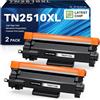 INK4U TN2510XL Toner 2 Nero Alta Capacità Compatibili per Brother TN2510 | TN2510XL Compatibili per HLL2865DW, MFCL2960DW, MFCL2980DW, HL-L2400DWE, MFC-L2800DW, MFCL2827DWXL, DCPL2665DW