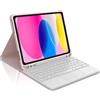 Occtingkind, Tastiera per iPad A16 2025 e iPad 10 Gen 2022, Custodia con Tastiera per iPad10.9/11, Cover Touchpad Magnetica Staccabile Bluetooth Keyboard, Italiano Layout, USB C, Rosa