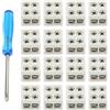 VGOL 30 Pezzi 2 Pin 8mm LED Strip Lights Connectors 11.6x10x8mm Per 5-24v Monocolore LED Light Tape Incluso Cacciavite Senza Saldatura Connettori 2 Pin