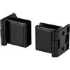 Gedotec 1 coppia - Cerniera per mobili in vetro, per mobili H5250 | Metallo nero opaco | Cerniera per vetro e legno | Angolo di apertura 170 ° | Accessori per mobili di GedoTec®