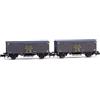 ARNOLD Hn6660 Renfe Confezione da 2 Carri Coperti A 2 Assi Tipo J300 000 Livrea Grigia Gran Velocidad EP III Materiale Rotabile, Carri