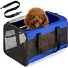 Conlun Trasportino per Cani Morbido - Con rete su 4 lati per viaggi aerei, Per gatti di taglia grande e cani piccoli 9kg, Zaino da viaggio pieghevole taglia L Blu