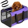Conlun Trasportino per Cani Morbido - Con rete su 4 lati per viaggi aerei, Per gatti di taglia grande e cani piccoli 9kg, Zaino da viaggio pieghevole taglia L Viola