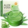 AONAT 60 Pezzi Aloe Vera Maschera Occhi,Collagene Patch Occhi,Patch Occhi Idratanti,Patch Occhiaie e Borse, Anti-Rughe e Anti-Occhiaie, Rimuovi Borse e Puffiness