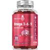 maxmedix Omega 3 per Bambini, Antiossidante, Vegan Omega 3, Olio di Perilla (ALA 60%) 400mg, Vit E, Omega 3 6 9, 120 Gommose, 2 Mesi, Aroma Fragola e Lampone, Omega 3 Bambini, Senza Glutine, Lattosio, né OGM