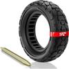 1PZ F1T-X03 10 Pneumatico pieno 10x3 ruota solida 10 pollici 80/65-6 per monopattino elettrico - Compatibile per scooter KUGOO M4, Dualtron Victor, Zero 10x, Kaabo Mantis 10 (Pro), per pneumatici