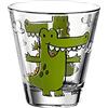 Leonardo Bambini 017900 - Bicchiere per bambini in vetro con motivo animale, lavabile in lavastoviglie, 1 pezzo, 215 ml