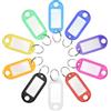 Ruidee 100 Pezzi Arghette Portachiavi in Plastica 10 Colori Tag Chiave Portachiavi ID in GirevoleTarghette Intercambiabile per Chiavi Bagagli Etichette Con Nome(YSP-10)