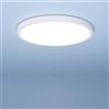 LUTW Plafoniera LED Soffitto Rotonda, 18W 1930LM Ultra Sottile Piatta Plafoniera Bagno, 6500K Bianco Freddo, IP44 Impermeabile Lampeda Soffitto LED per Cucina, Camera, Balcone, Ø22CM, 1 Pezzi