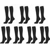 Petyoung 7 paia di calze a compressione per uomo e donna, 20-30 mmHg, calze a compressione circolazione, per ciclismo, corsa, escursionismo, viaggi, Nero , Large/X-Large