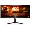 AOC G2 CU34G2X/BK LED display 86.4 cm (34") 3440 x 1440 Pixel Quad HD Nero, Rosso