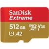 SANDISK - CARDS SanDisk Extreme 512 GB MicroSDHC UHS-I Classe 10