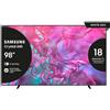 Samsung TV Crystal UHD 4K 98" UE98DU9070UXZT Smart TV Wi-Fi Graphite Black 2024, Processore Crystal 4K, 4K Upscaling, Slim