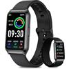 Fitoncloud Smartwatch Uomo Donna con Cassa in Alluminio, Batteria Fino a 7 Diorni, 1.47 Smart Watch con Sonno SpO2 Cardiofrequenzimetro, 25 Sportive, Impermeabil IP68 Orologio Fitness per Android iOS