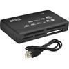 Retoo Lettore di schede USB 2.0 7 in 1, CF/CFII/Ultra, CF/MD, SD/Mini-SD/SDC/SDHC, MMC/MMCII/Ultra, MMC/RS-MMC, MS/MS-MG, MS/MS-MG, lettore di schede di memoria, adattatore per lettore di schede