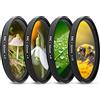 JJC - Kit di filtri macro ravvicinati da 52 mm (+2, 4, 8, 10) con custodia filtrante per Nikon D90 D750 D7500 D5600 + AF-S DX NIKKOR 35 mm f/1.8G e altre fotocamere con filettatura da 52 mm