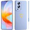 Jeelar ESONG Cover per OnePlus Nord 2 5G Custodia con Forma di Cuore d'Amore Dorato,per Donne/Ragazze,Custodia in Sottile Morbida Silicone TPU Antiurto Protettiva Bumper Shell -Blu