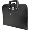 THE MASONIC COLLECTION - Borsa grande e morbida stile Brief Case - Realizzata in ecopelle - Resistente all'acqua - Un regalo massonico ideale per gli uomini, Nero , Taglia unica