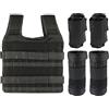 Ejoyous Gilet da 35 Kg con Pesi per le Gambe da 6 Kg e per le Braccia da 5 Kg, Gilet da Allenamento Regolabile con 32 Tasche, Tessuto a Rete, Spallacci Ammortizzanti, Resistente (35 kg)