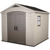 Keter casetta da giardino in resina FACTOR 8x8 BEIGE MENSOLE INCLUSE