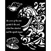 Stencil Silent Sea Onde e Conchiglie